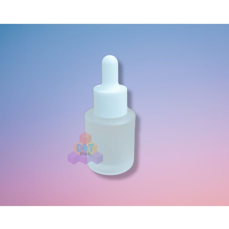 BOTOL PIPET KACA DOFF KARET PUTIH 20ML