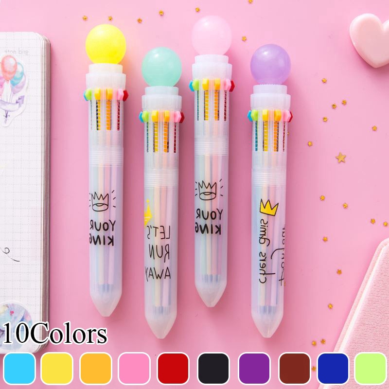 Pulpen Multifungsi 10 in 1 Warna Permen