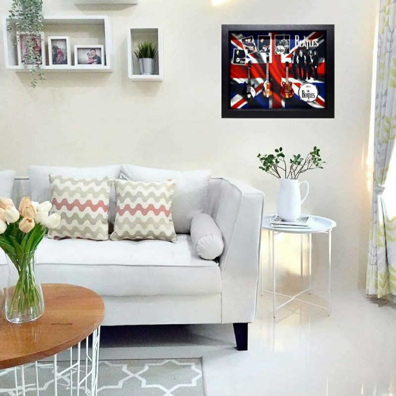 hiasan dinding pajangan dinding Frame musik the beatles 3D dekorasi rumah