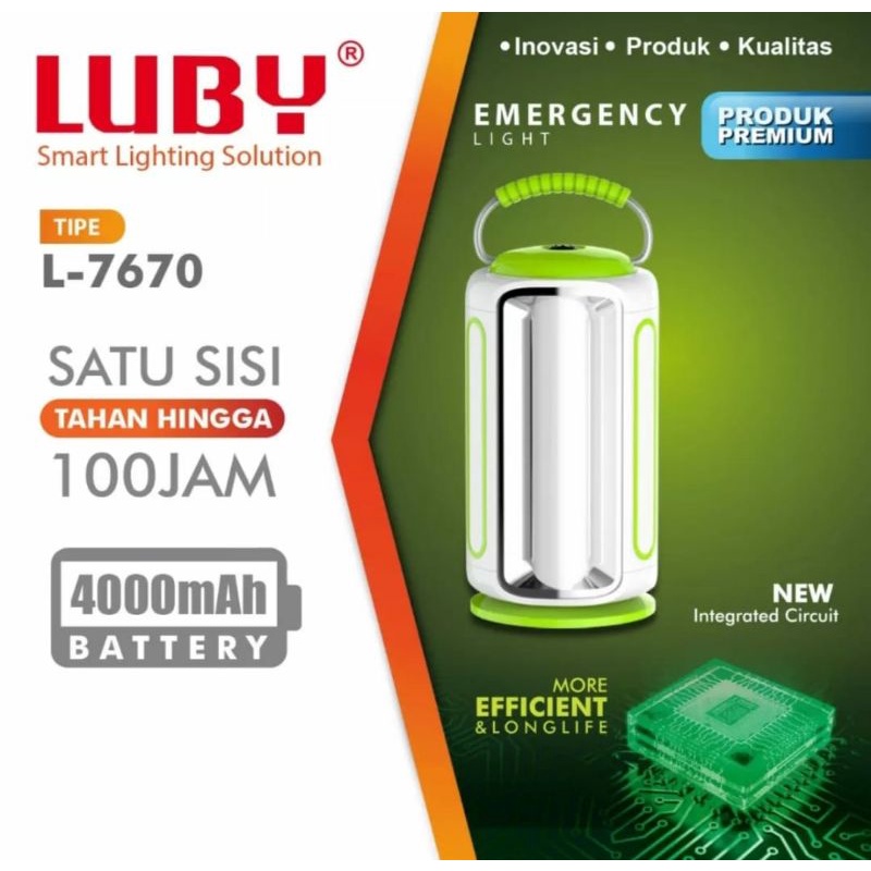 Lampu Emergency Luby L 7670 / Lampu Darurat Luby L 7670 3 Sisi