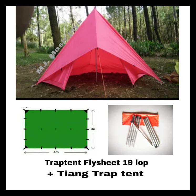 DISKON Traptent Flysheet 19 loop + Tiang