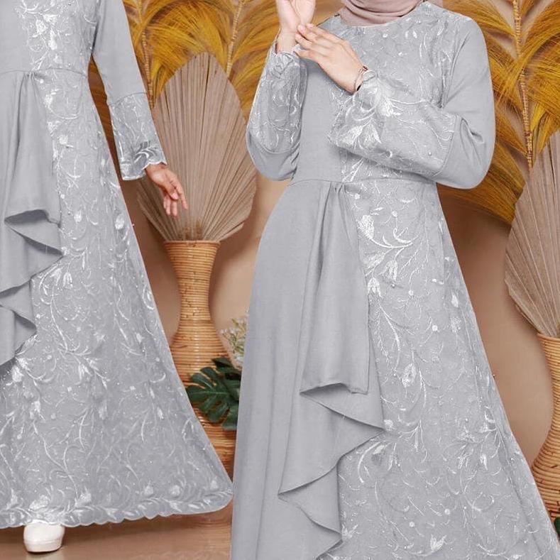 ✾ zolana dress / gamis brukat indahlia ♘