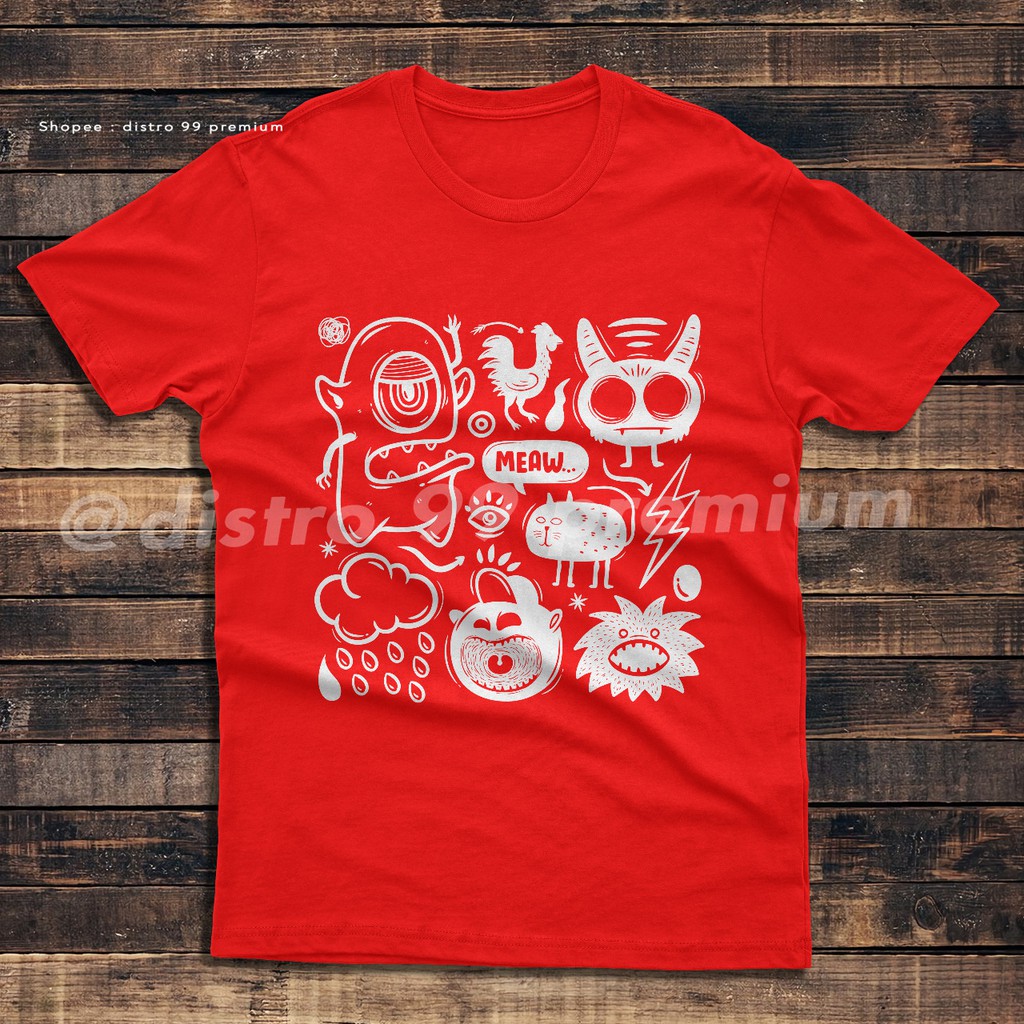 Kaos Alien Abstract Doodle Art