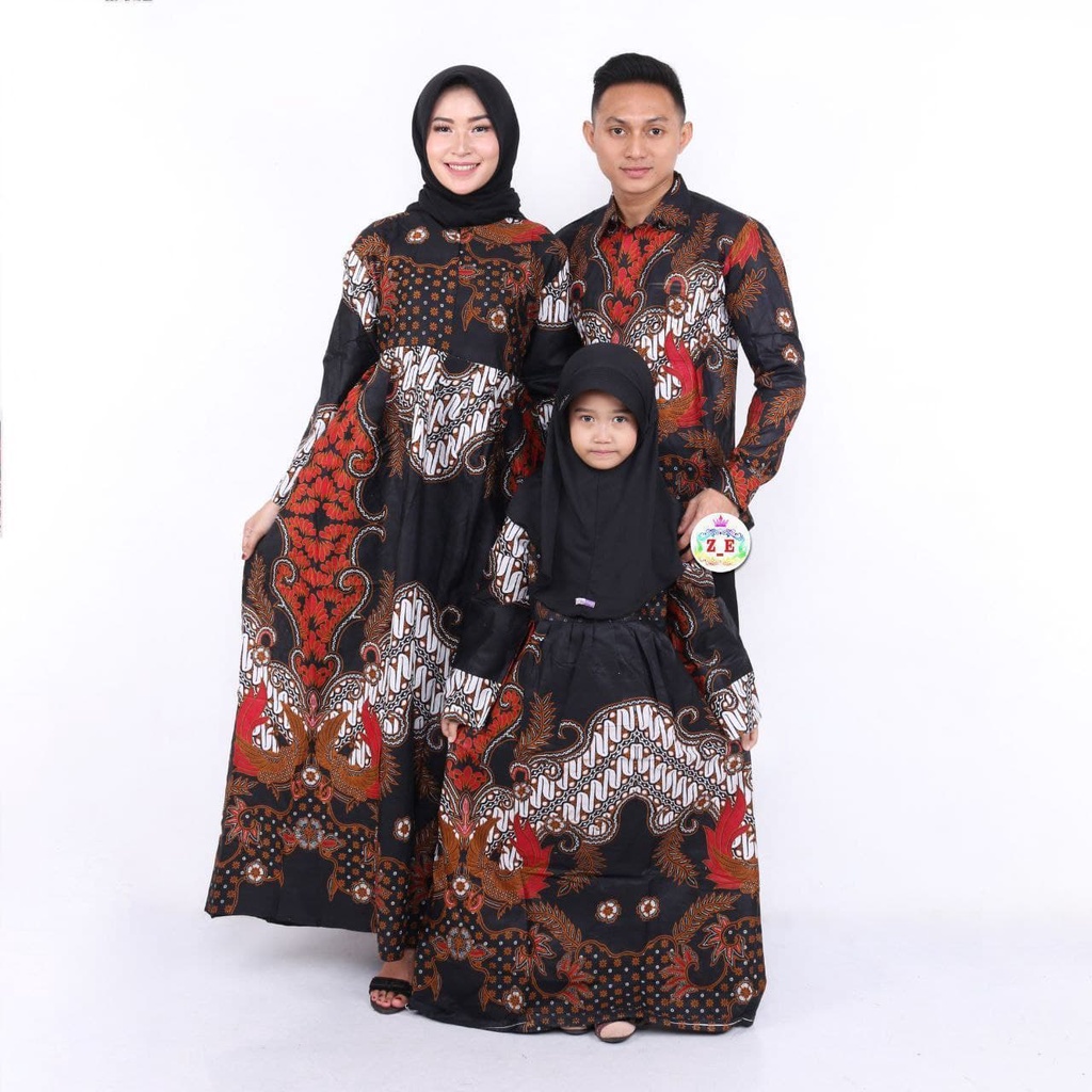 [ COD ] Batik Couple Keluarga Sania Ruffle Ori Ndoro Jowi Dnt TERMURAH DI SHOPEE Motif Abangan Jago