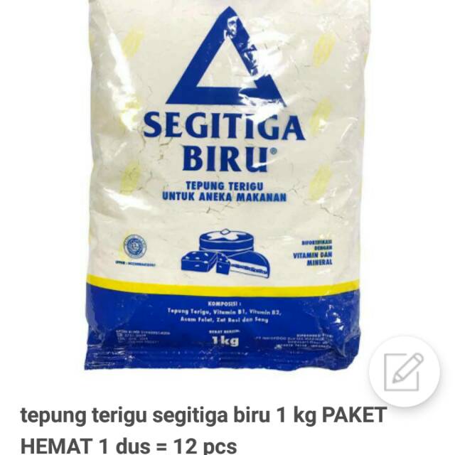 

Tepung Segitiga Biru Paket hemat 12 pcs /Dus