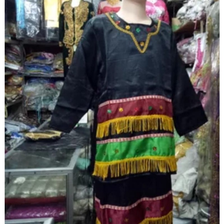 baju adat Papua anak hitam laki laki atau perempuan size S,M,L,,XXL