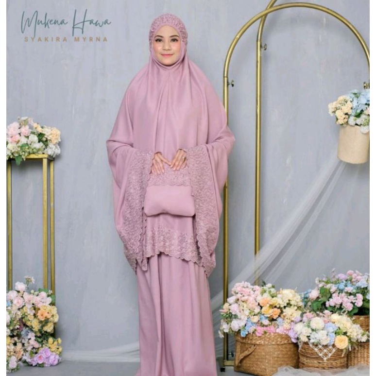 MUKENA RUKUH PERLENGAKAPAN SHOLAT WANITA DEWASA RUKUH SESERAHAN MURAH MOTIF RENDA IMPORT MUKENA POLO