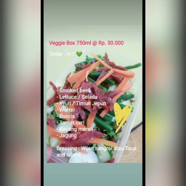 

Salad box / veggie box.. Size 750ml