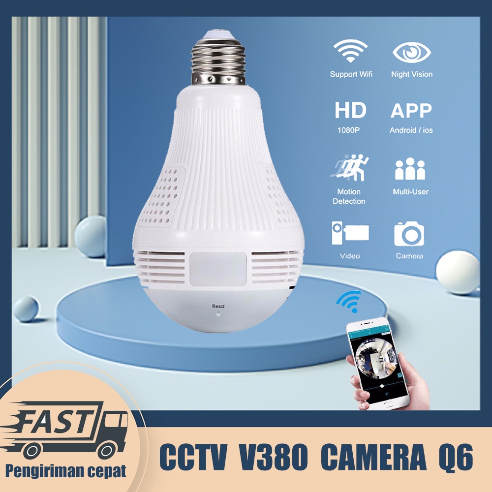 Lampu Bohlam Camera CCTV Kontrol Jarak Jauh IP WiFi Spy Bulb Kamera IR Kamera Pengintai Lampu