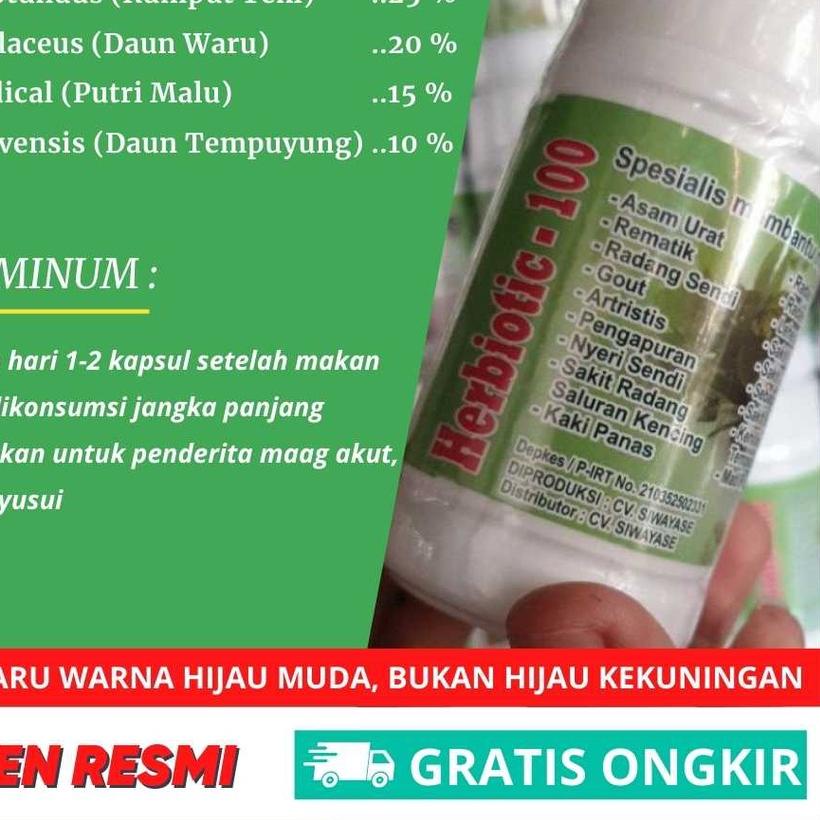◊ BERKWALITAS Herbiotic-100 ASLI ORIGINAL PASTI SEMBUH HATI2 BARANG TIRUAN Herbiotik ™