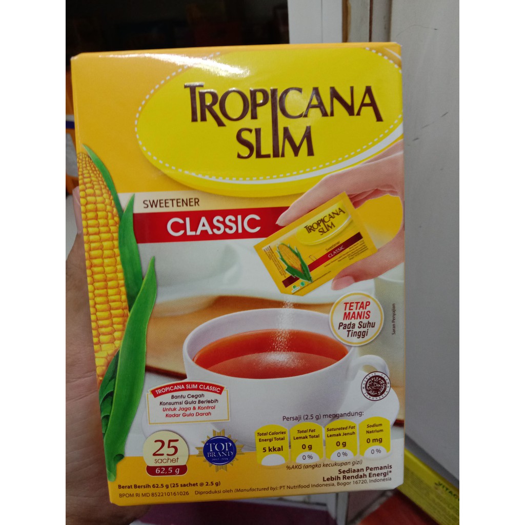 

Tropicana Slim Sweetener 2,5 gr sach 25's
