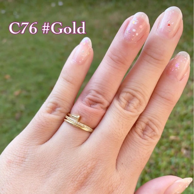 Cincin Titanium Cartier Paku Gold