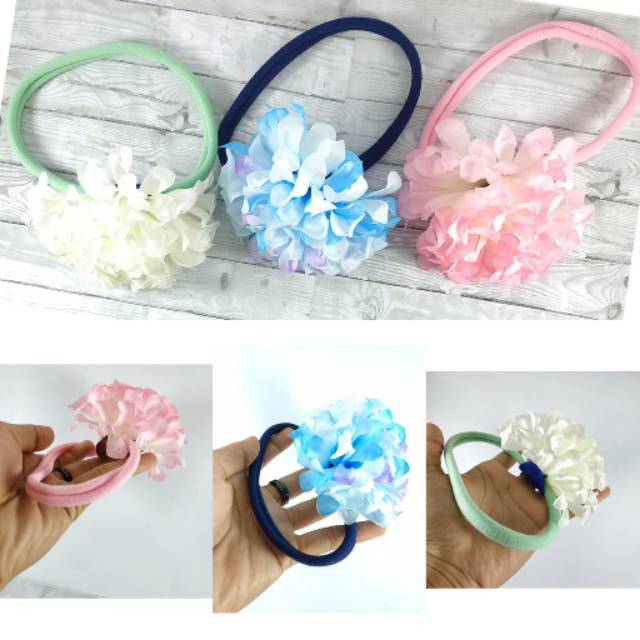 Bando baby Bandana bayi Flower Newborn Headband Ikat Rambut /Bayi Handmade Korea By Tokopelanginicer