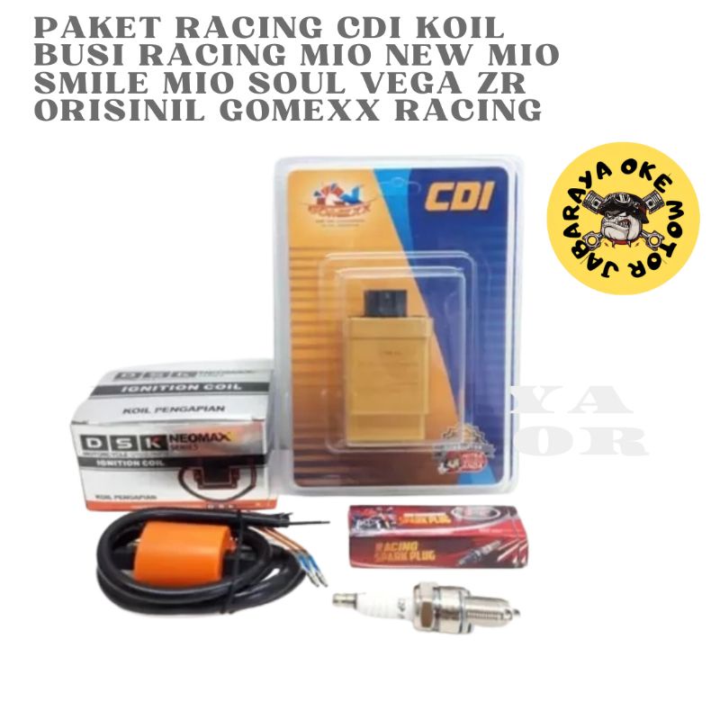 PAKET RACING CDI KOIL BUSI RACING MIO NEW MIO SMILE MIO SOUL VEGA ZR UPGRADE UNLIMITED GOMEXX RACING