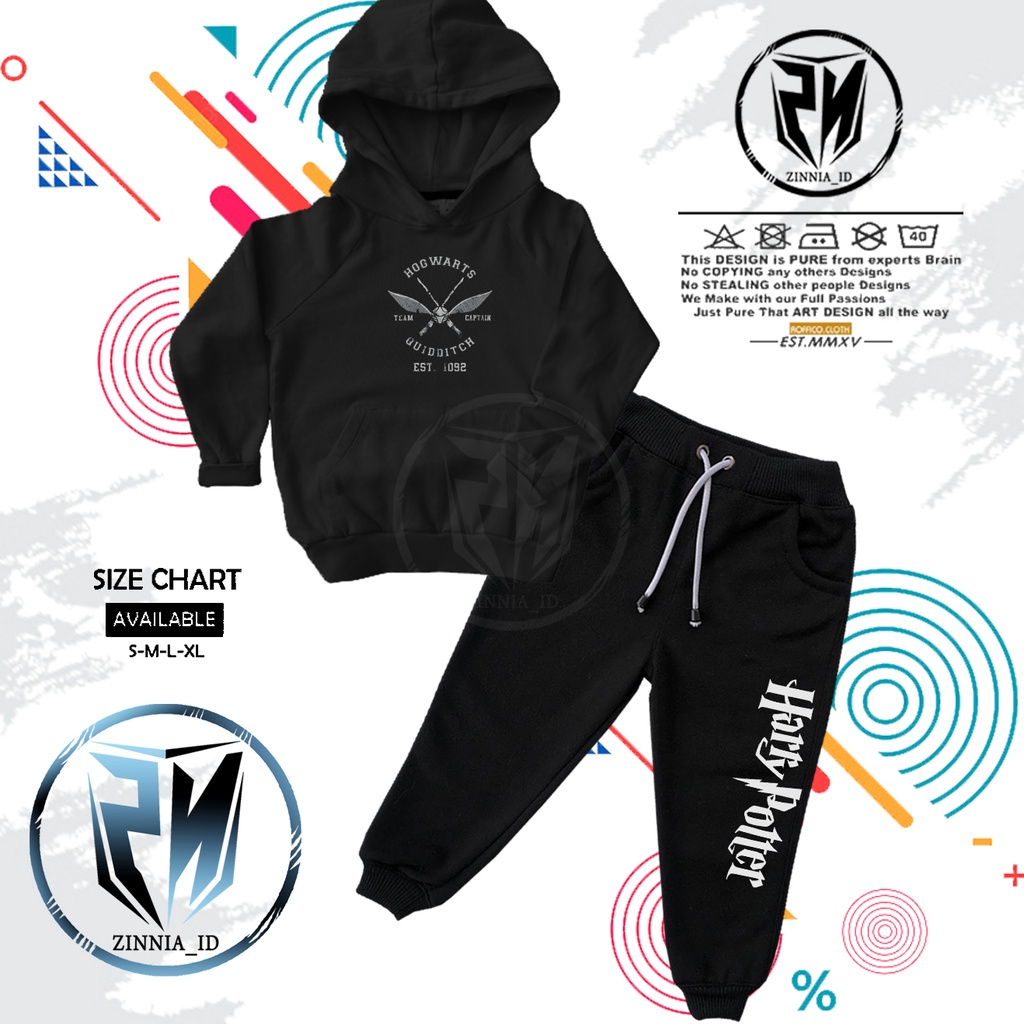 SETELAN ANAK JAKET SWEATER HOODIE ANAK HUFFLEPUFF TEAM CAPTAIN QUIDDITCH EST 1092 HARRY POTTER