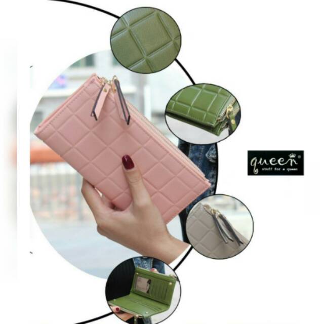 Dompet korea 2res embos /dompet murah /fashion wanita