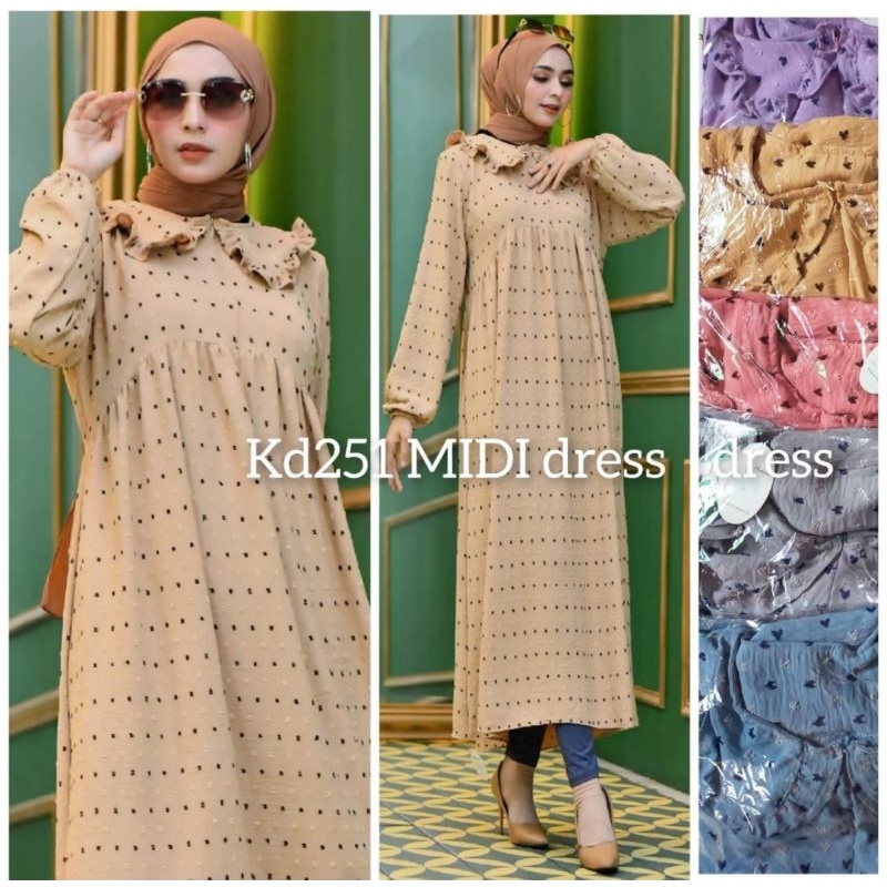 MIDI DRESS RUBI LOVE TWO TONE