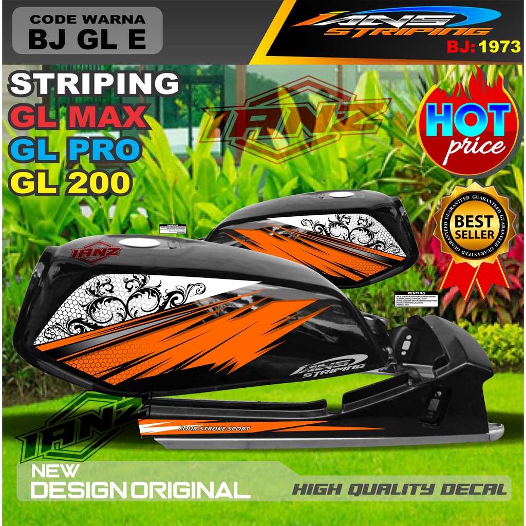 STIKER STRIPING GL PRO NEW DESAIN / STIKER GL 100 TERBARU / STIKER MOTOR