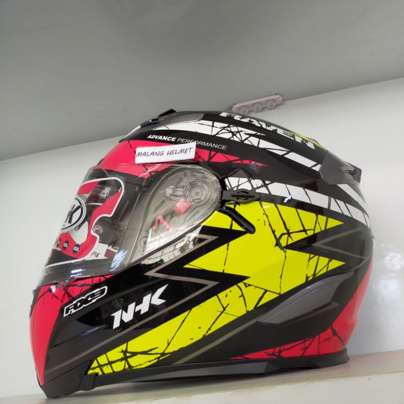 Helm NHK Rx9 Raven Black Red Yellow