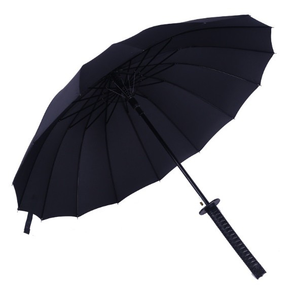 Payung Unik Keren SAMURAI Hitam Jumbo Funnny Umbrella