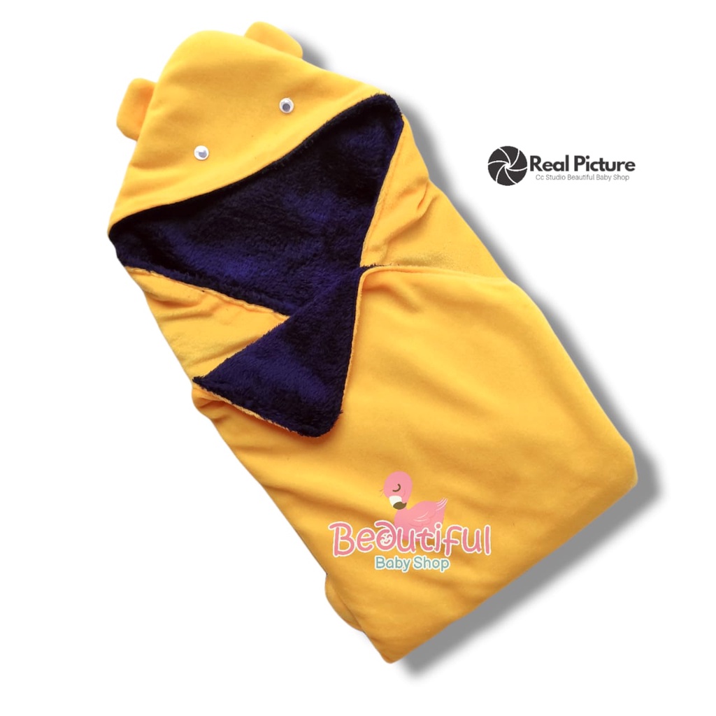 Baby.ou - Selimut Topi Bayi Double Fleece Hangat &amp; Lembut / Baby Blanket