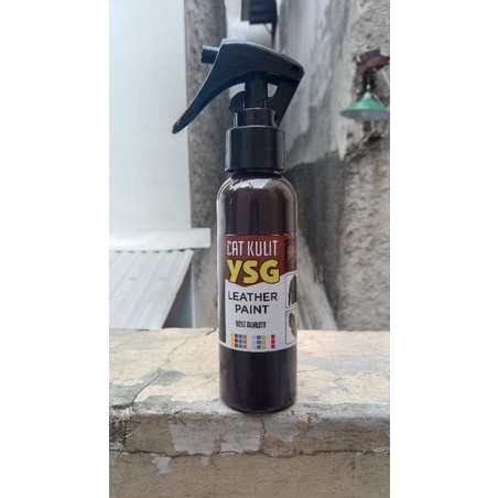 cat kulit asli warna coklat tua isi 100ml, cat untuk bahan kulit,jaket kulit,tas kulit,sepatu kulit,jok kulit