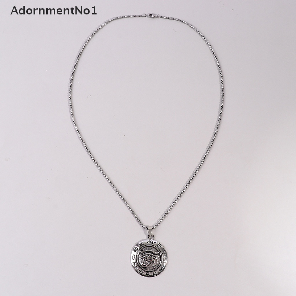 (AdornmentNo1) 1pc Kalung Rantai Liontin Mata Horus Gaya retro punk Untuk Wanita