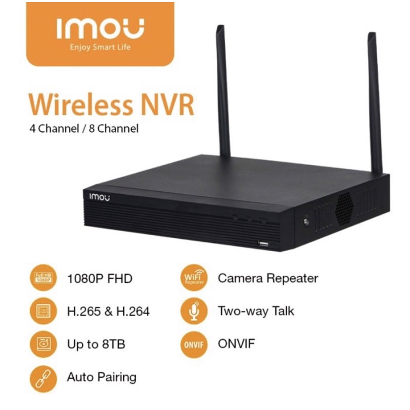 Imou Wireless Recorder NVR 8 Channel ONVIF