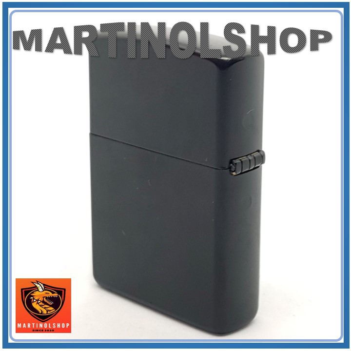 Korek Api Zippo Matte Hitam List Merah Grade Ori