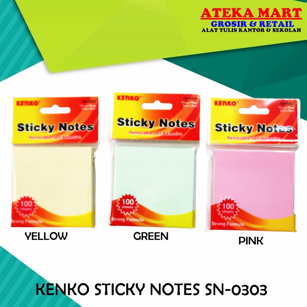 

[PCS] KENKO STICKY NOTES SN-0303 PASTEL