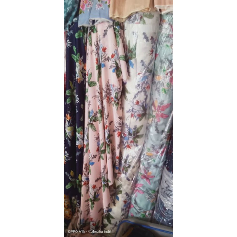 rayon silky motif bunga