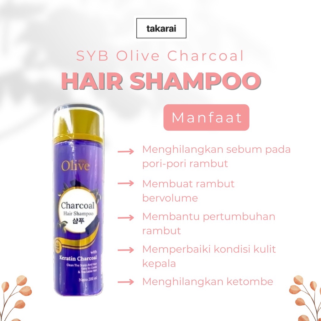 [COD] SYB Olive Charcoal Shampo Hair Care Series Treatment Rambut Anti Kusut with Keratin - BPOM 200ML