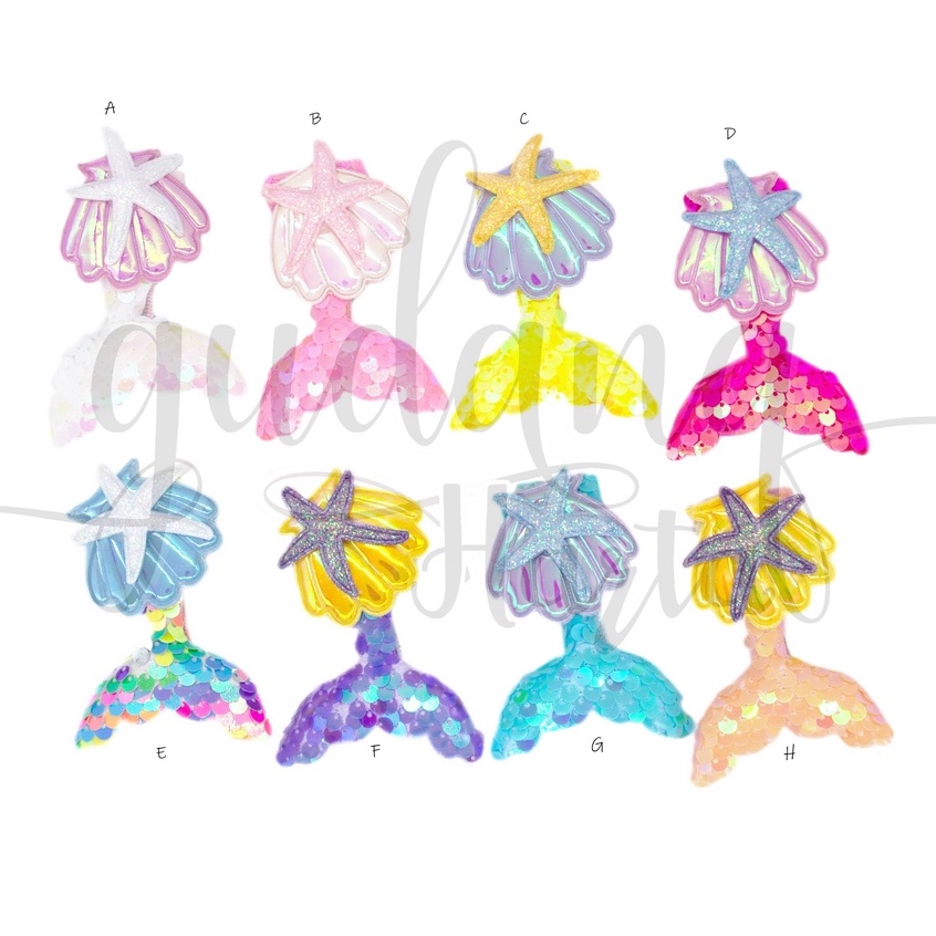 GEMEZZ Jepit Rambut Mermaid Tail And Shell Hairclip Ekor Duyung GG 213323