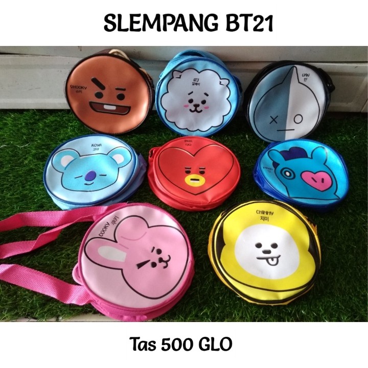 Tas Selempang Anak BTS / Tas Selempang Anak BT21 Bulat