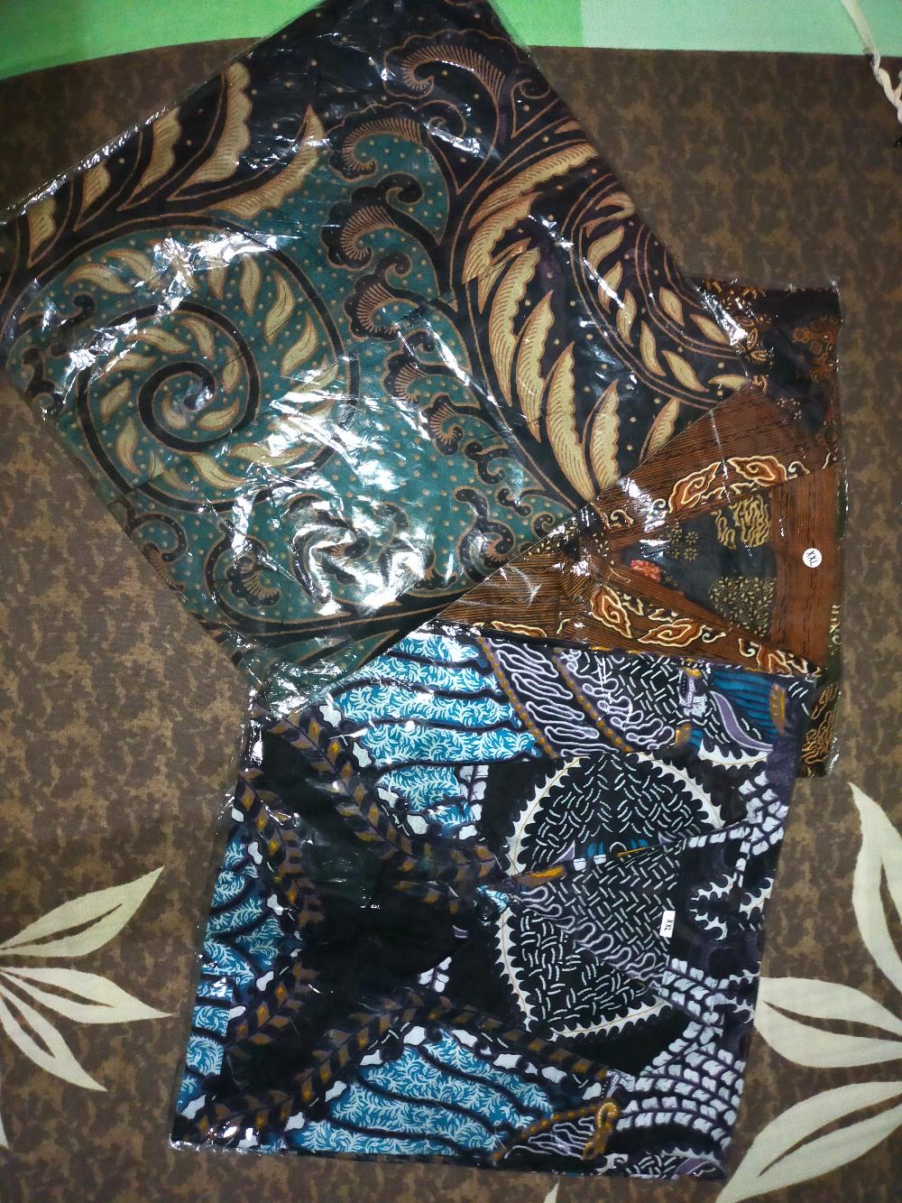 Kemeja Batik Pria Lengan Panjang Size M L Xl Xxl  Bswart Batik Hrb026 Kenongo Hem Panjang Padi