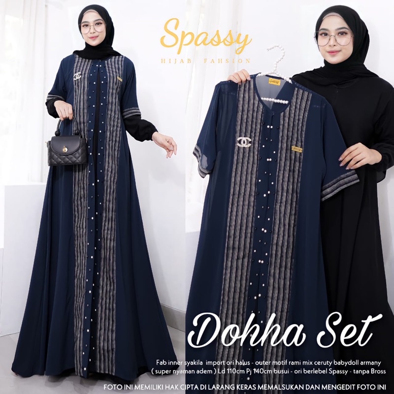 DOHHA SET PREMIUM MOTIF POLOS SALUR BY SPASSY-1