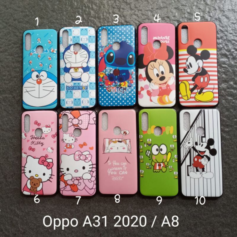 Case gambar Oppo A31 2020 . A8 motif vespa soft softcase softshell silikon cover casing kesing housing