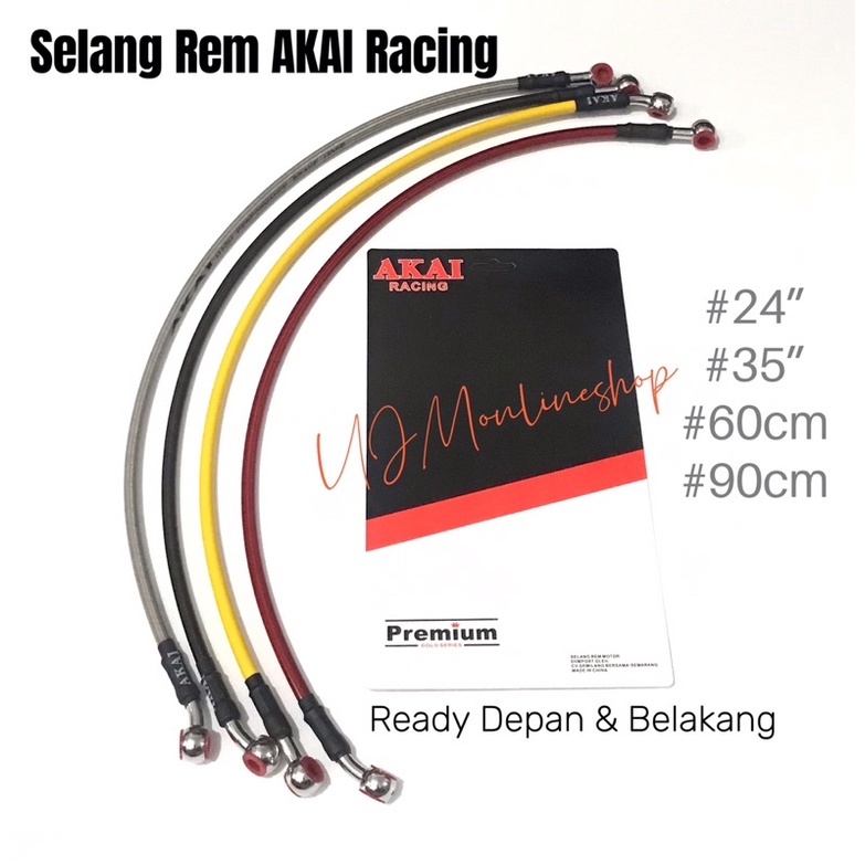 Selang Rem Variasi AKAI Premium Original Ukuran Depan &amp; Belakang Universal Semua Motor