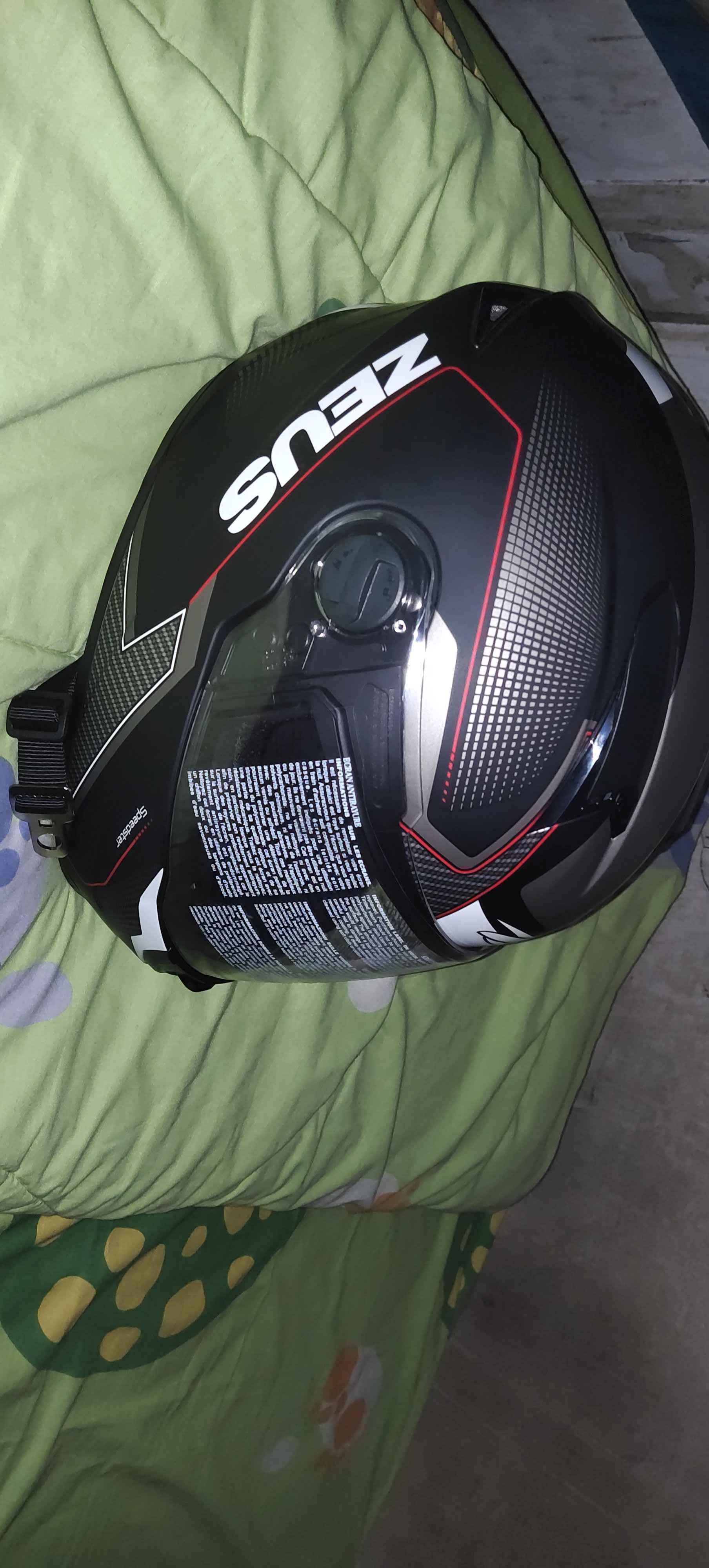 helm ZEUS ZS 811 BLACK DOFF AL6 WHITE RED - full face helmet | Shopee