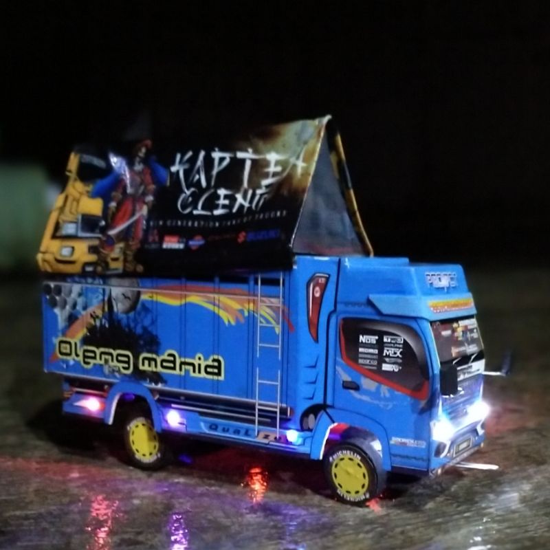 Truk oleng variasi lampu bonus terpal oleng mania biru