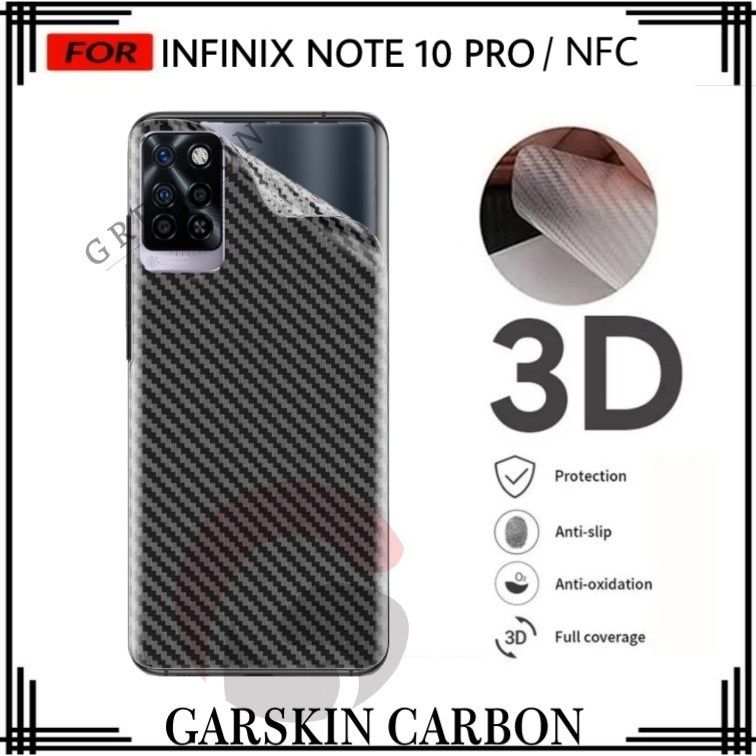 GARSKIN INFINIX NOTE 10 / NOTE 10 PRO NFC SKIN HANDPHONE CARBON 3D