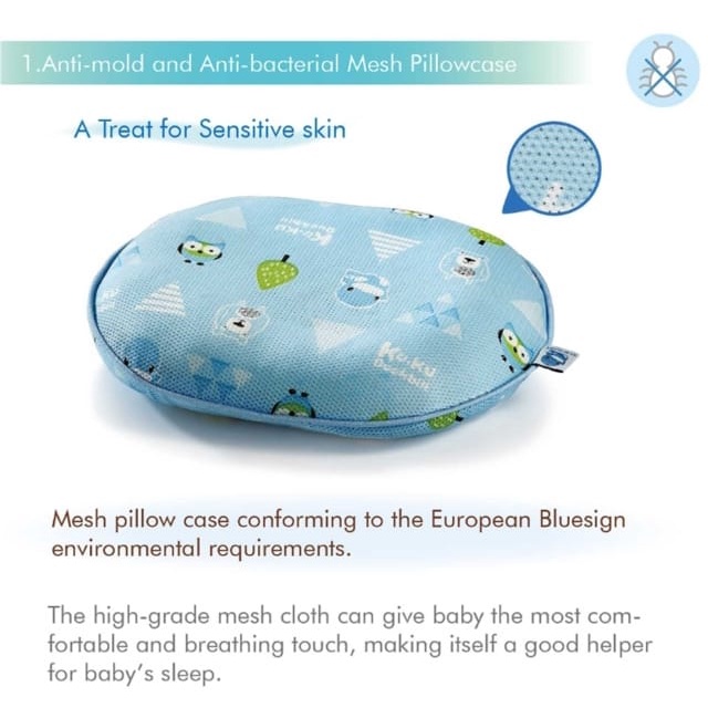 Ku.Ku Duckbill KU2078 3D Breathable Pillow 0M+ Bantal Bayi