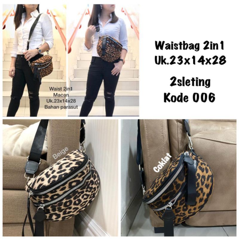Tas selempang leopard
