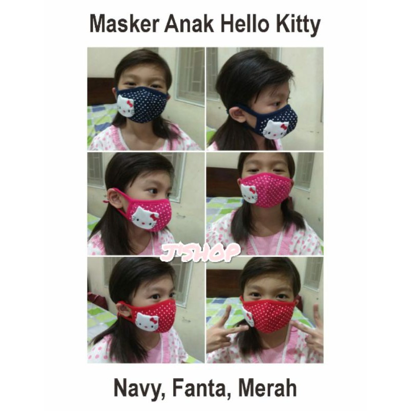 MASKER ANAK KARAKTER HELLO KITTY