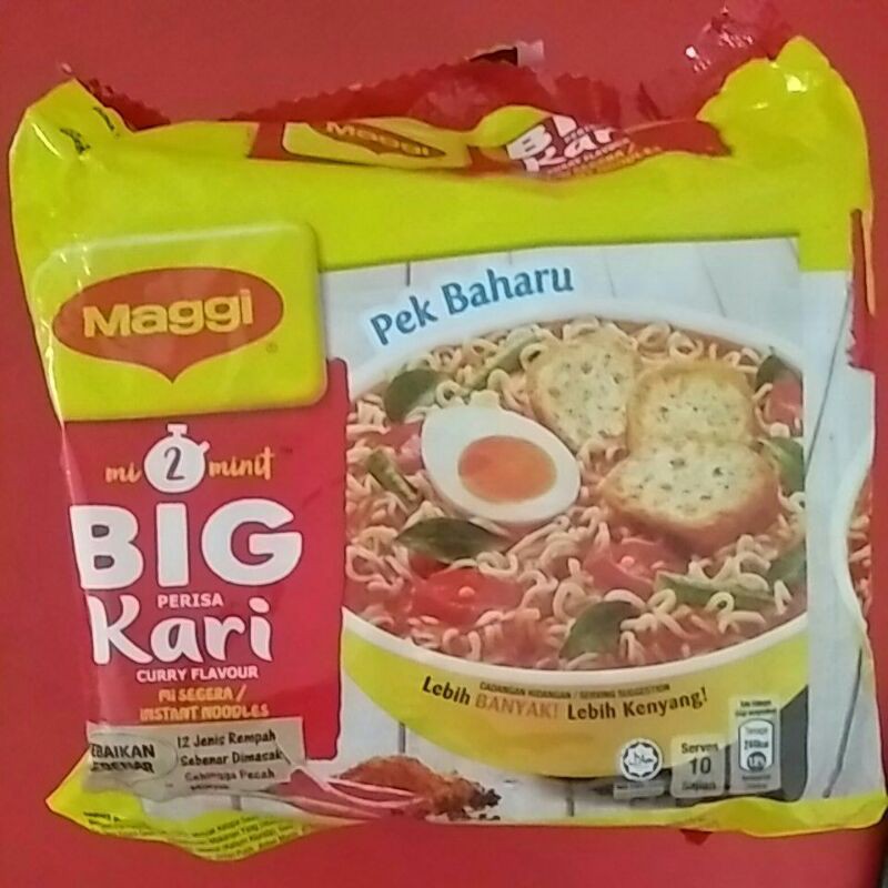 Mie Instant Maggi Rasa kari Big Besar 1pack isi 5bungkus impor malaysia
