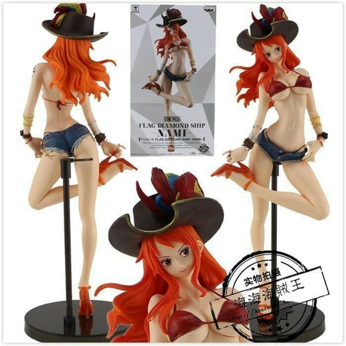 Mainan action figure one piece flag diamond ship nami boa reiju  ER-908