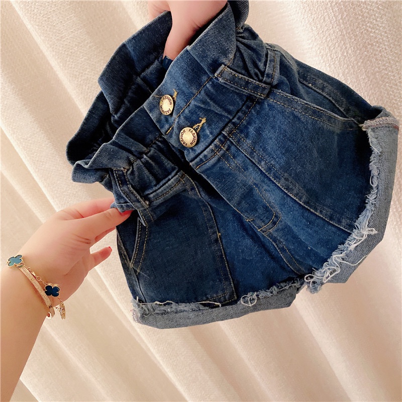 Untuk 1-12T Jeans Celana Anak Perempuan Pendek Fashion Cewek Denim Jins Pinggang Tinggi Gadis Shorts