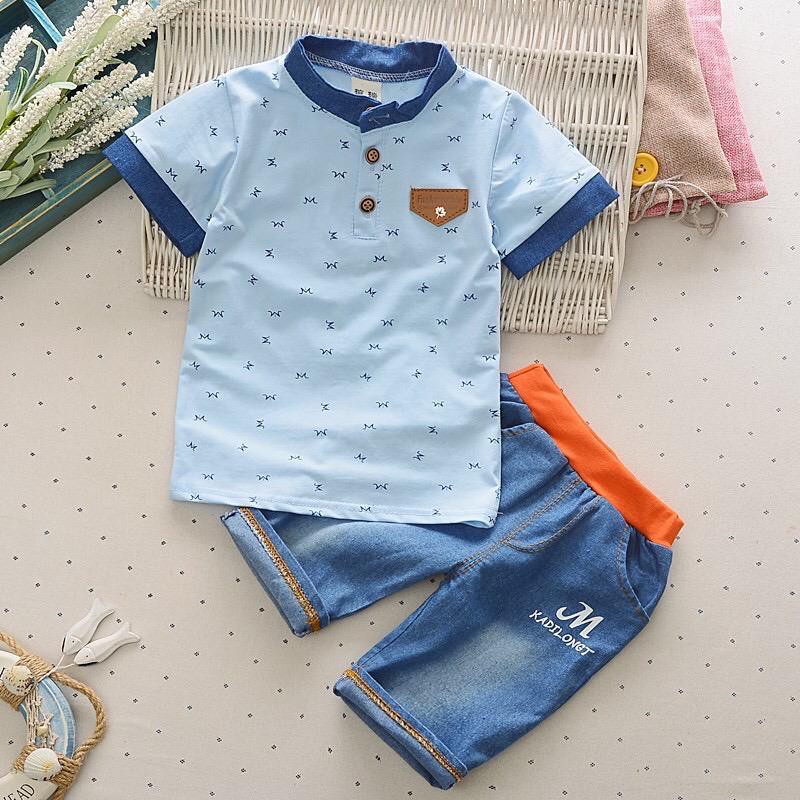 Setelan Kaos Polo dan celana jeans anak 6 Bln - 4 Tahun HIGH QUALITY IMPOR