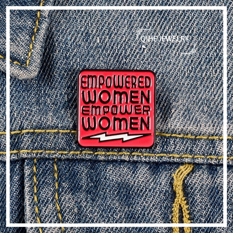 Bros pin Enamel Desain Power Custom Feminism Gender Equality Untuk Wanita