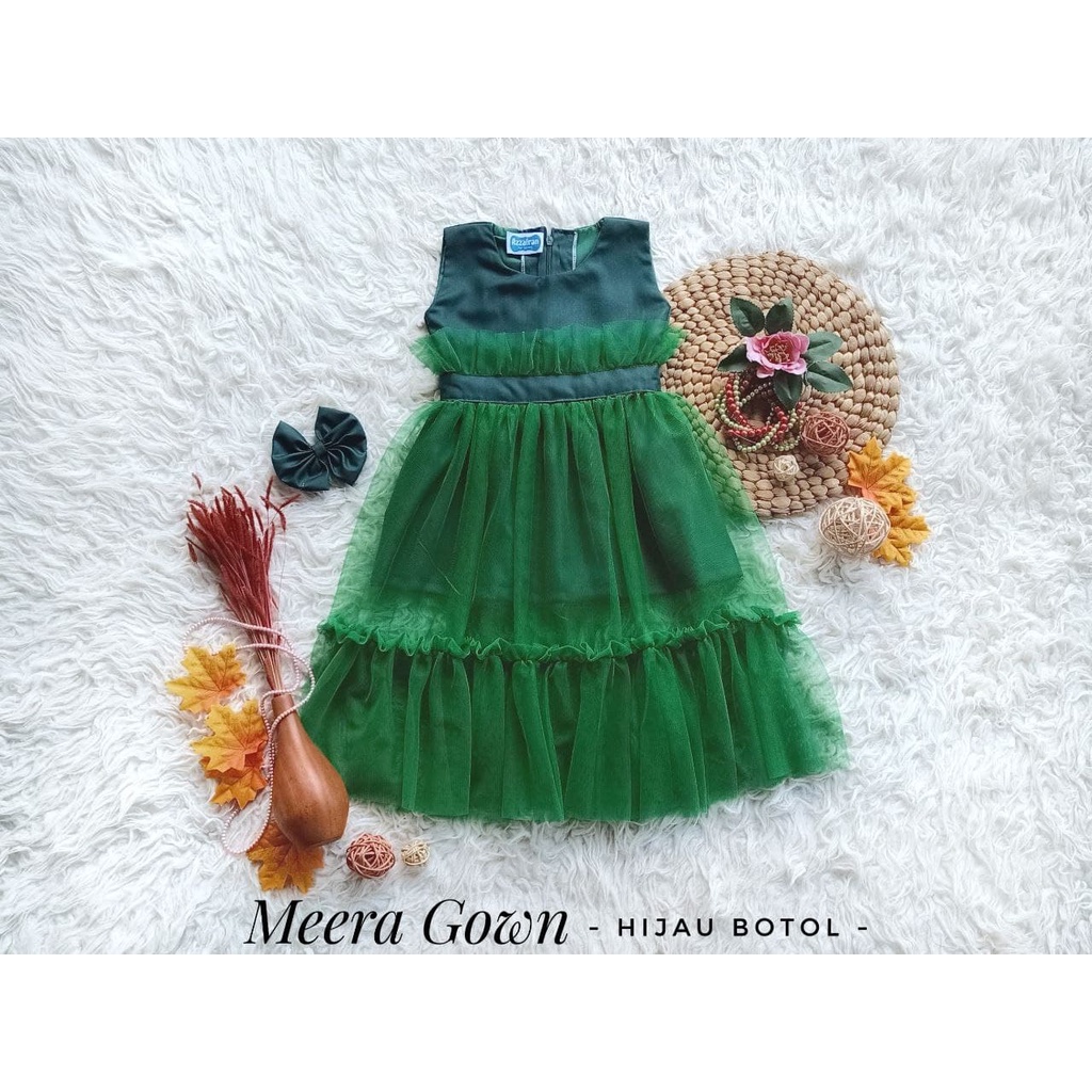 MEERA GOWN DRESS/DRESS SEXY WARNA HIJAU BOTOL/DRESS MODELTERBARU/DRESS MURAH/DRESS REMAJA MODERN